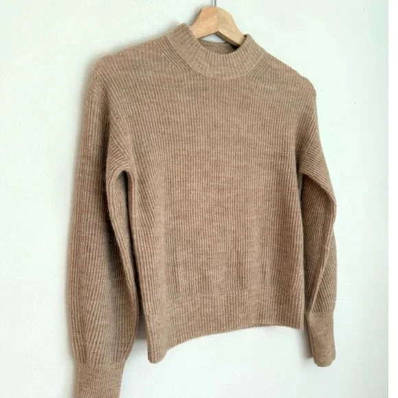 Quince Baby Alpaca-Wool Crewneck Sweater In Beige Size S - Picture 2 of 4